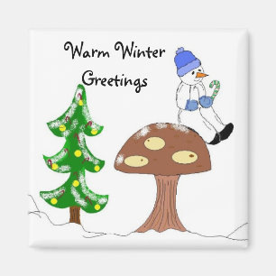 Aimant Vœux chaleureux d'hiver
