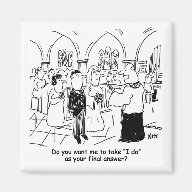 Aimant Voeux mariages - Je fais comme réponse finale (Devant)