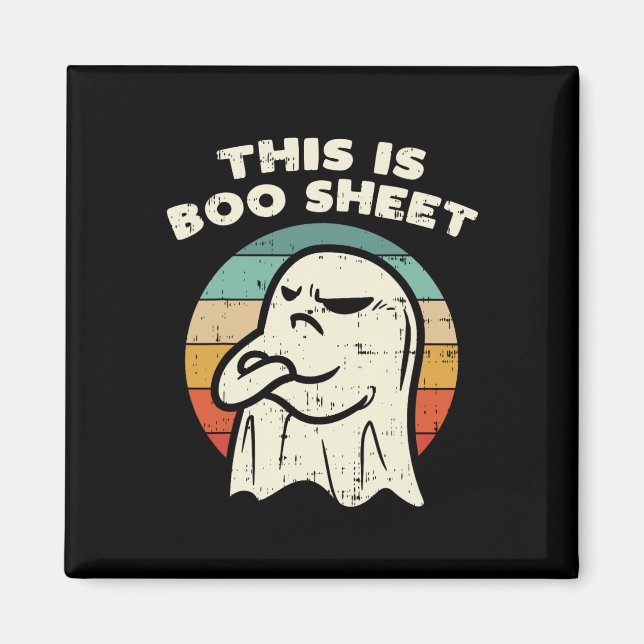 Aimant Voici Bosheet Ghost Retro Halloween Costume Me (Devant)
