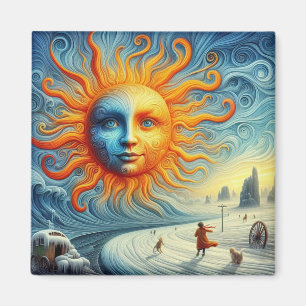 Aimant Voici Le Soleil - AI Art Print