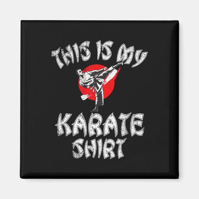 Aimant Voici Mon Karate Shirt Karate (Devant)
