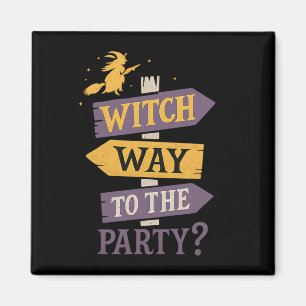 Aimant Voie De Sorcière À La Fête Drôle Halloween Flèches