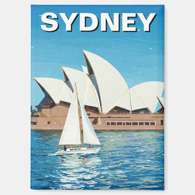 Aimant Voile à Sydney Australie Voyage (Recto)