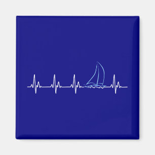 Aimant Voile Heartbeat Funny Voilier