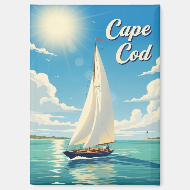 Aimant Voilier à Cape Cod Massachusetts Travel (Recto)