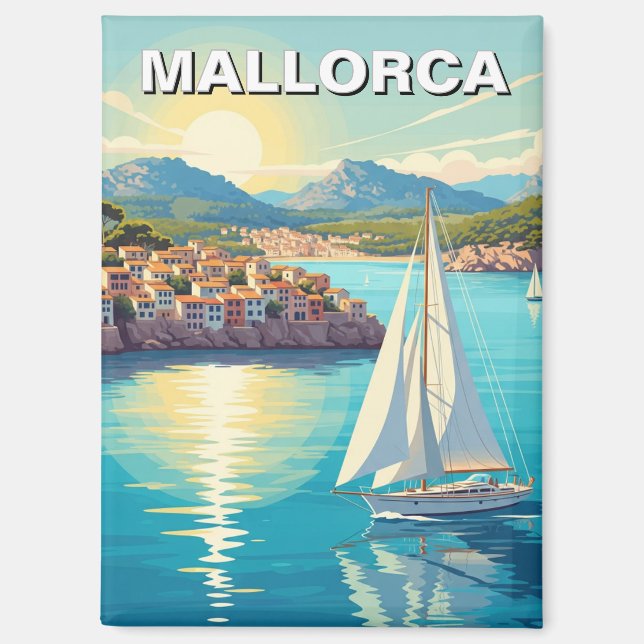 Aimant Voilier à Majorque Espagne Voyage (Recto)