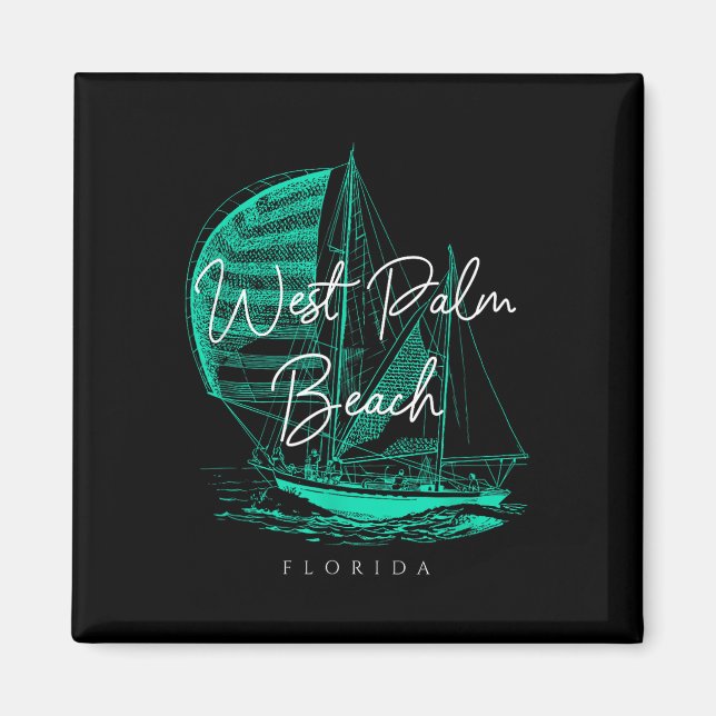 Aimant Voilier West Palm Beach (Devant)