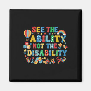 Aimant Voir la capacité et non le handicap Sensibilisatio