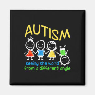 Aimant Voir Le Monde À Un Autre Angle De L'Autisme