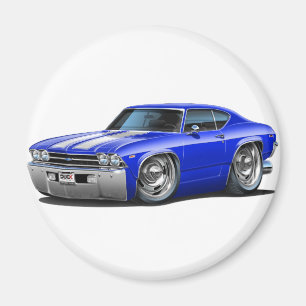 Aimant Voiture 1969 Bleu-Blanche de Chevelle