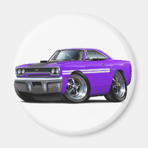 Aimant Voiture 1970 Pourpre-Blanche de Plymouth GTX