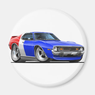 Aimant Voiture 1971-72 bleue blanche rouge de javelot