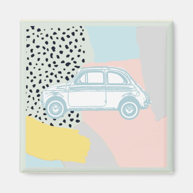 Aimant Voiture à vapeur vintage (Devant)