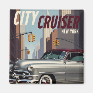 Aimant Voiture américaine classique de New York
