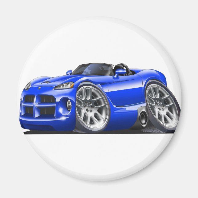 Aimant Voiture bleu Dodge Viper Roadster (Devant)