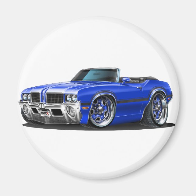 Aimant Voiture Bleue Cutlass Olds (Devant)
