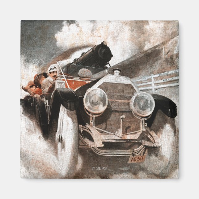 Aimant Voiture contre train par William Harnden Foster (Devant)