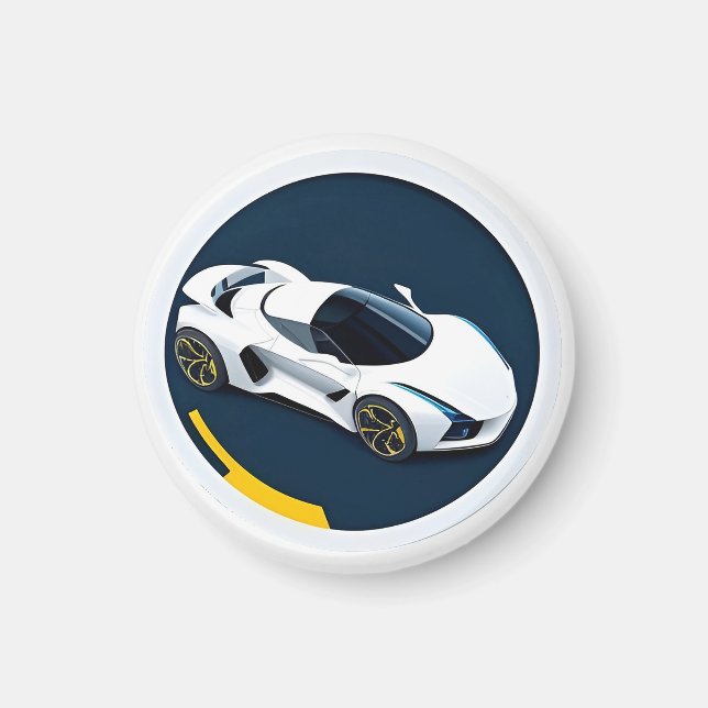 Aimant Voiture de course au design dynamique (Devant)