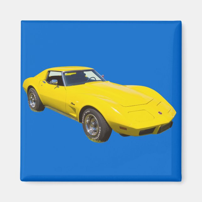 Aimant Voiture de sport Corvette Stingray 1975 (Devant)