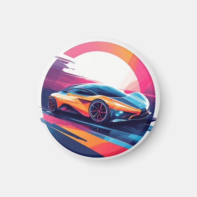 Aimant Voiture de sport futuriste (Devant)