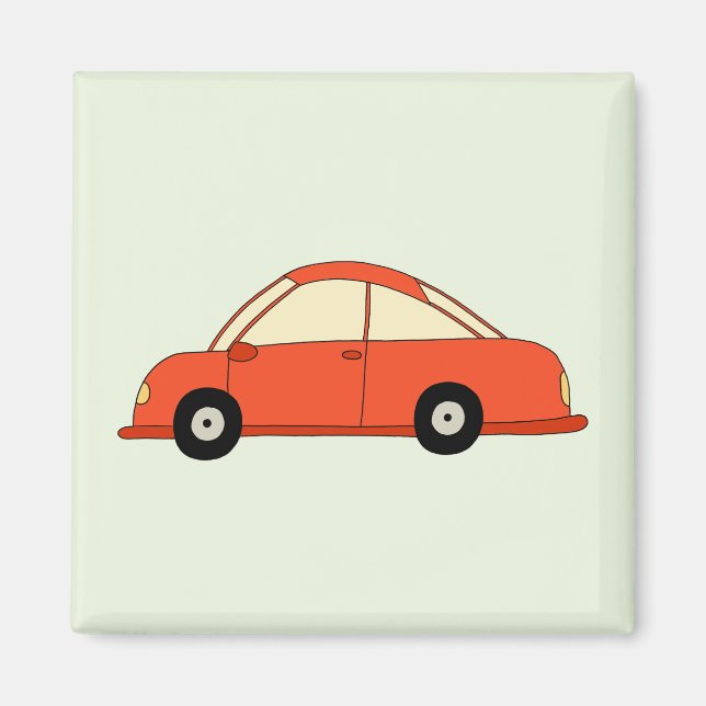 Aimant Voiture de sport rouge (Devant)