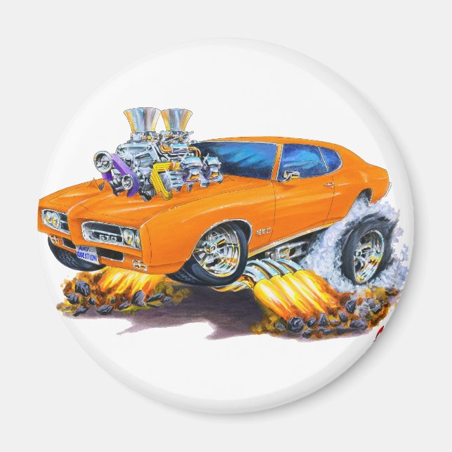 Aimant Voiture GTO Orange 1969 (Devant)