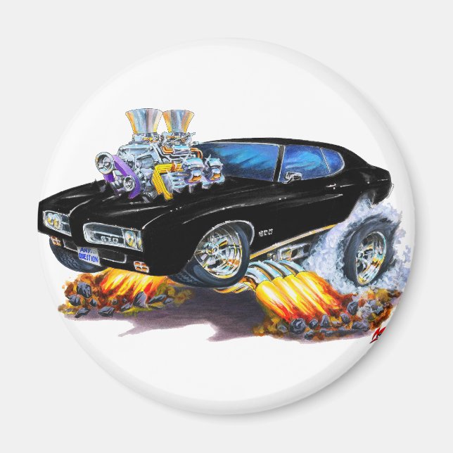 Aimant Voiture noire GTO 1969 (Devant)