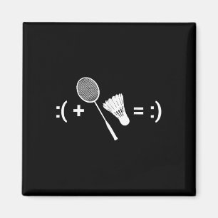 Aimant Volant de badminton amour raquette sport badminton