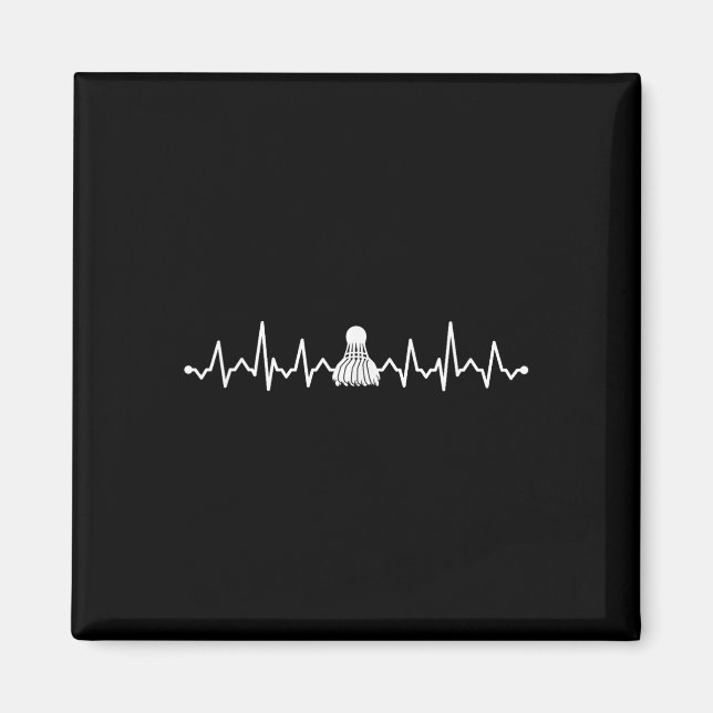 Aimant Volant de Badminton Battement de Coeur Design Cool (Devant)