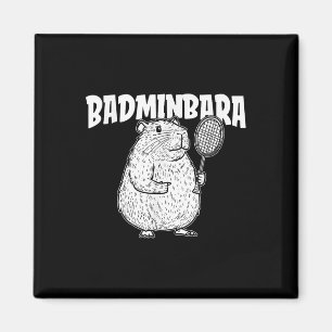 Aimant Volant de badminton Capybara - Badminb de raquette