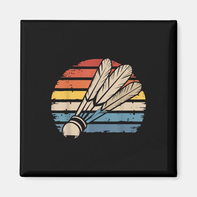 Aimant Volant de badminton coucher de soleil détendu Funn (Devant)
