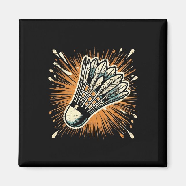 Aimant Volant de badminton d'art Splash (Devant)