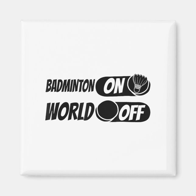 Aimant Volant de badminton Racket - Team Badminton On Wor (Devant)