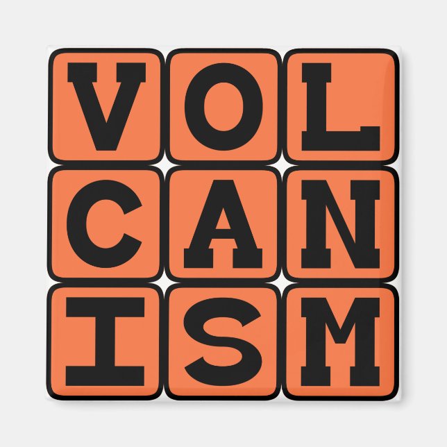 Aimant Volcanisme, éruption de roche en fusion (Devant)