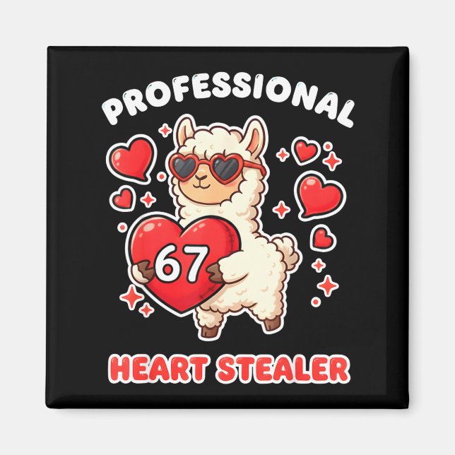Aimant Voleur de cœur professionnel Saint-Valentin 67 Mem (Devant)