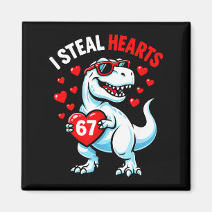Aimant Volez 67 cœurs valentine's day 67 meme 6 7 t-rex
