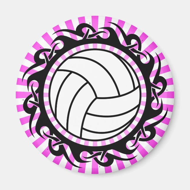 Aimant volley-ball tribal (Devant)