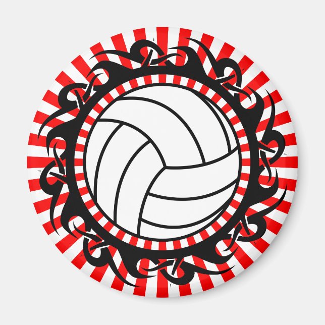 Aimant volley-ball tribal (Devant)