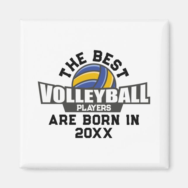 Aimant Volleyball Birth Year Name Number  (Devant)