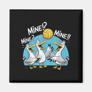 Aimant Volleyball de mouette Mine Mine Plage Oiseau Océan