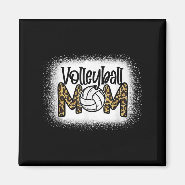 Aimant Volleyball Maman Femmes Leopard mignon Bleached Fu (Devant)