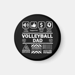 Aimant Volleyball papa drôle Contenu du père du sport