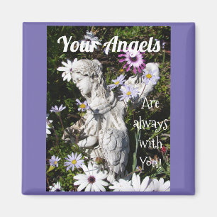 Aimant Vos anges sont toujours avec vous Floral Angel