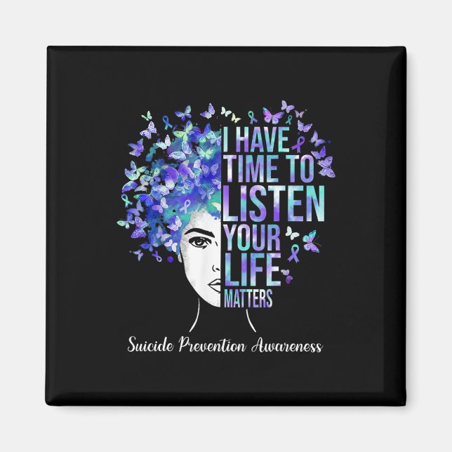 Aimant Vos problèmes de vie Prévention du suicide Sensibi (Devant)