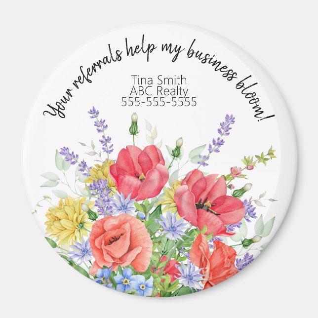 Aimant Vos références Aide Mon entreprise Bloom Marketing (Devant)