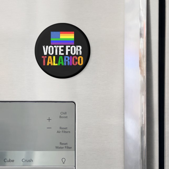 Aimant Vote Arc-en-Ciel pour Talarico Élection 2026 (In situ (réfrigérateur))
