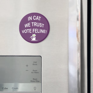 Aimant Vote Chat avec texte blanc