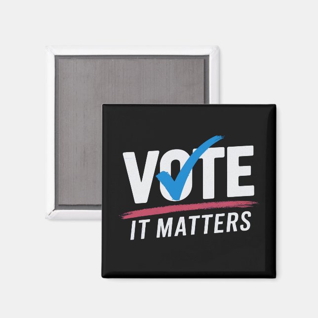 Aimant Vote Élection 2024 Voter Démocrate Politique (Recto/Verso)