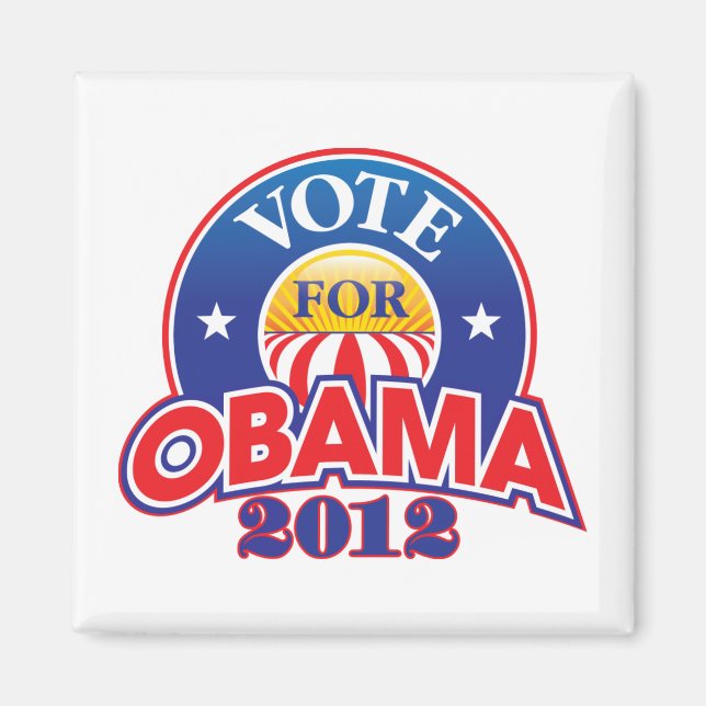 Aimant Vote pour Obama 2012 (Devant)