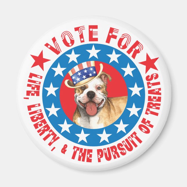 Aimant Vote pour Pit Bull (Devant)